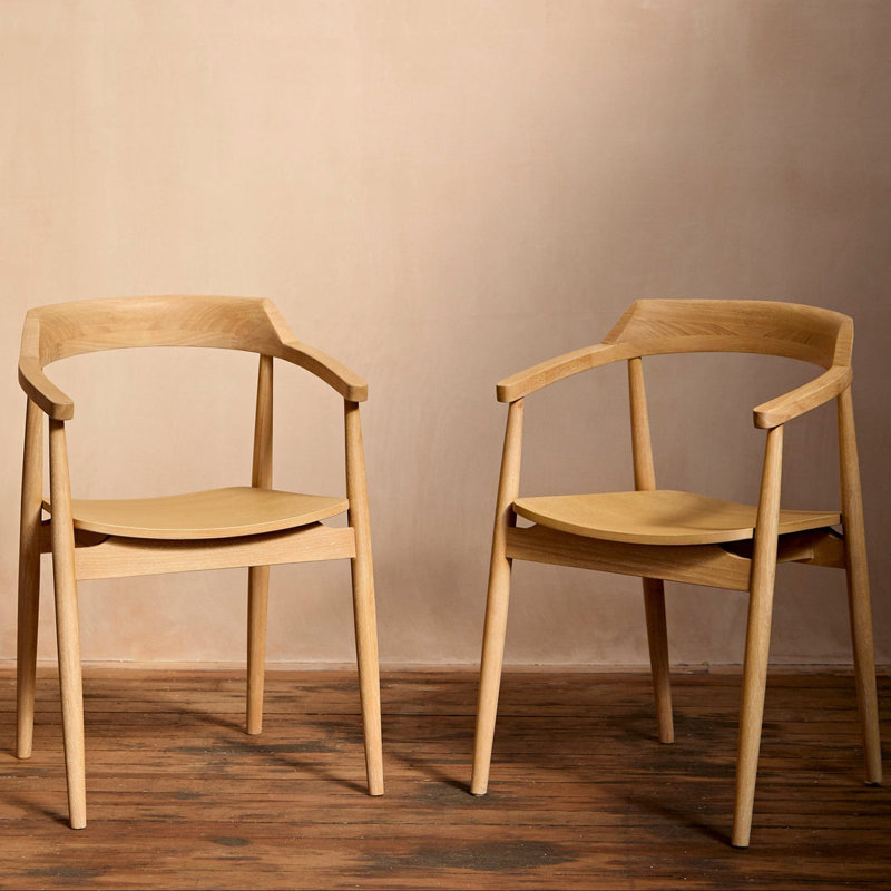 Mid-Century Modern Shell Dining Chairs, Whitewash