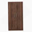 Armoire 2 portes en bois brun avec tablettes