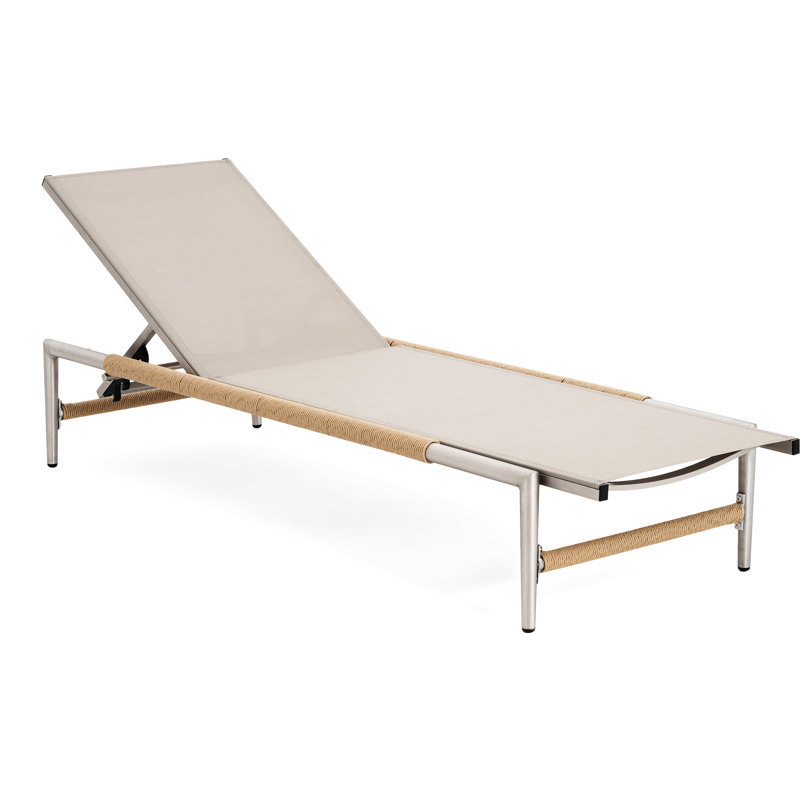 Chaise d'extérieur avec tissu respirant - structure en aluminium, ergonomique, facile à nettoyer, siège robuste antirouille, rouille, design élégant