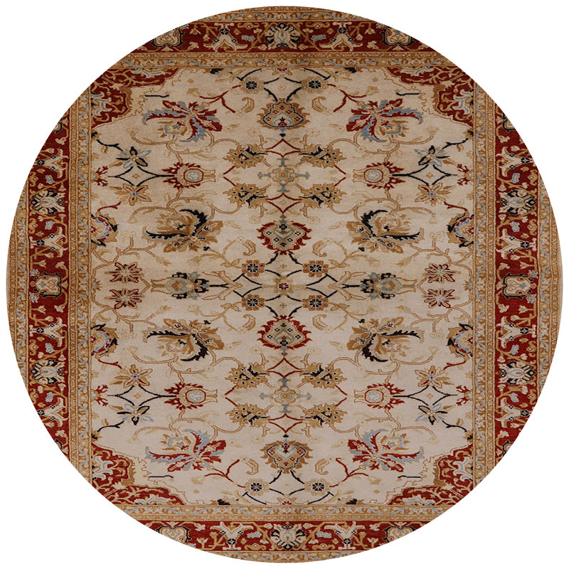 Righer Oriental Indoor Rug, Round 5'