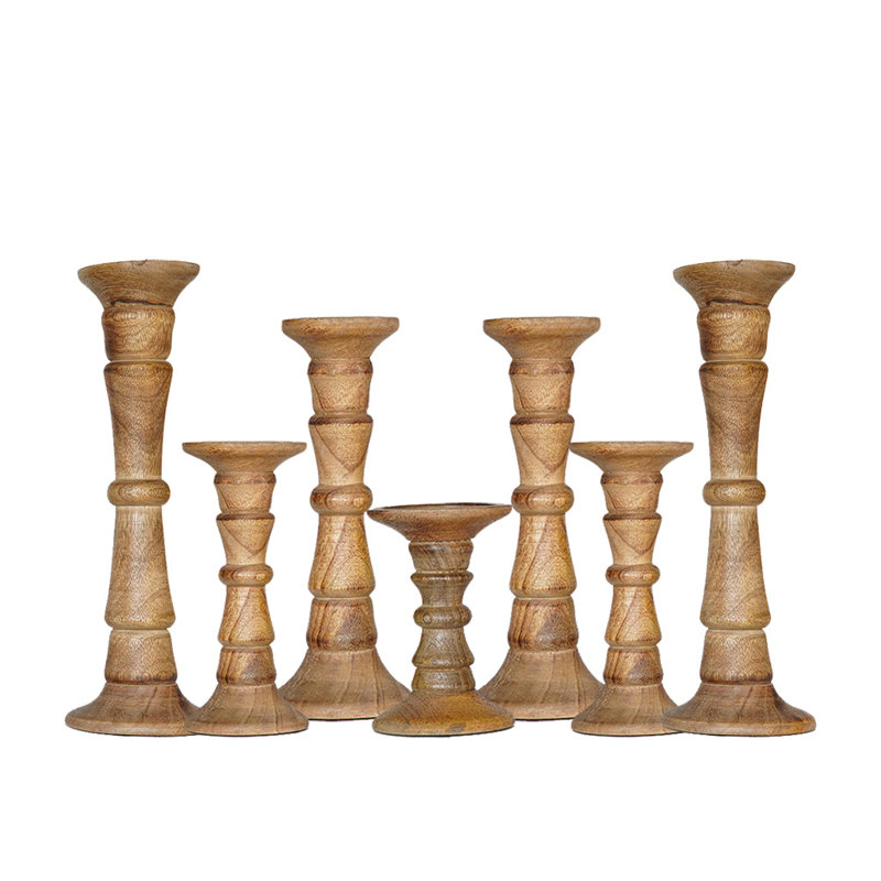 Pilier en bois 15 po, Blanc antique_2, 7, 15,12,9,6,9,12,15 Inch