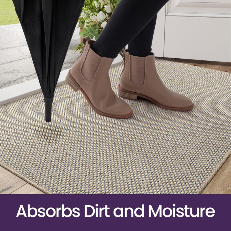 Non-Slip Doormat, Beige, 60 x 90 cm