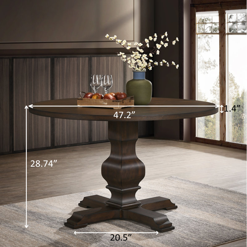 4 - Person Pedestal Dining Set, Tan