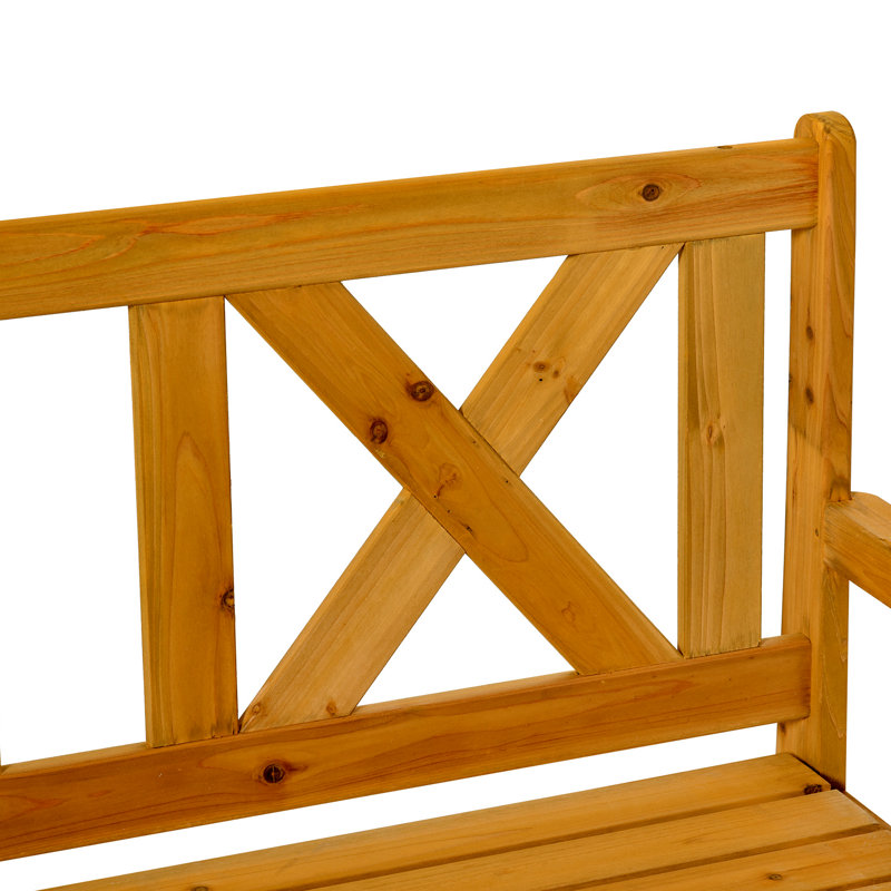 Banc de patio en bois avec boîte de rangement, banc de rangement extérieur 29 gallons, Jaune