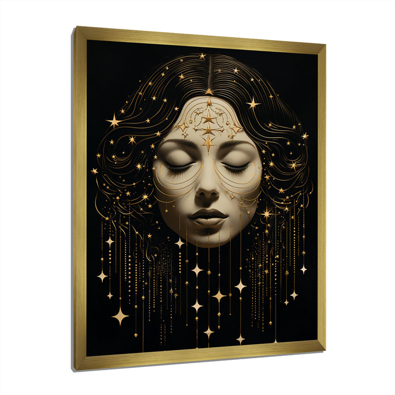 Spiritual Insight I, Encadrement doré, H 32 po x l 16 po x P 1 po