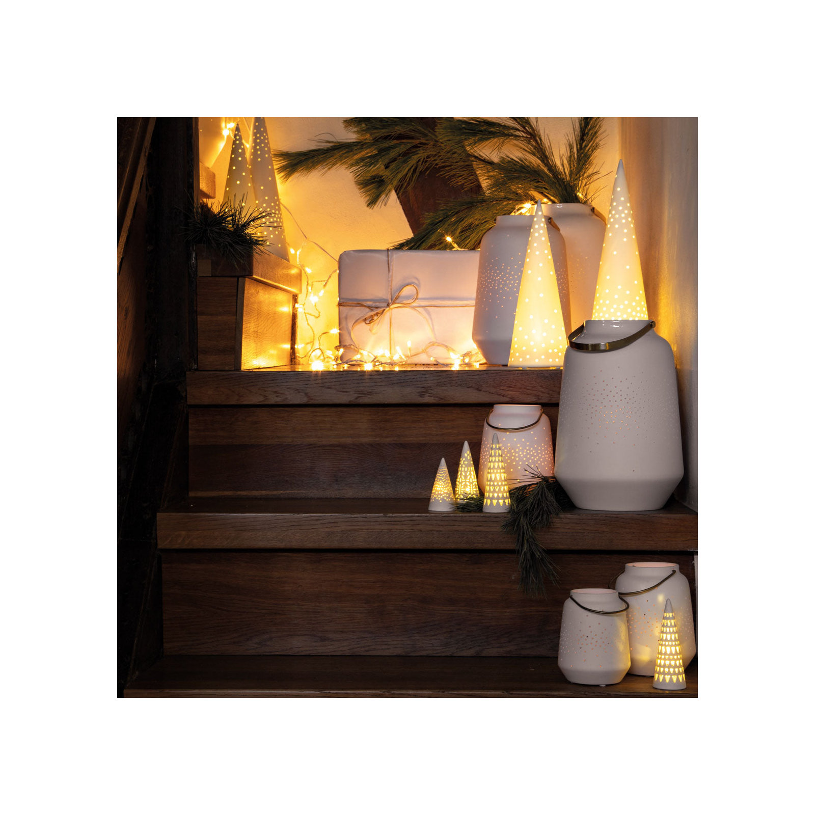 Light Forest LED Lit Porcelain Trees - Stars 11.8"