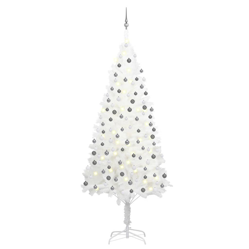 Artificial Christmas Tree with LEDs&Ball Set, 7.87ft H