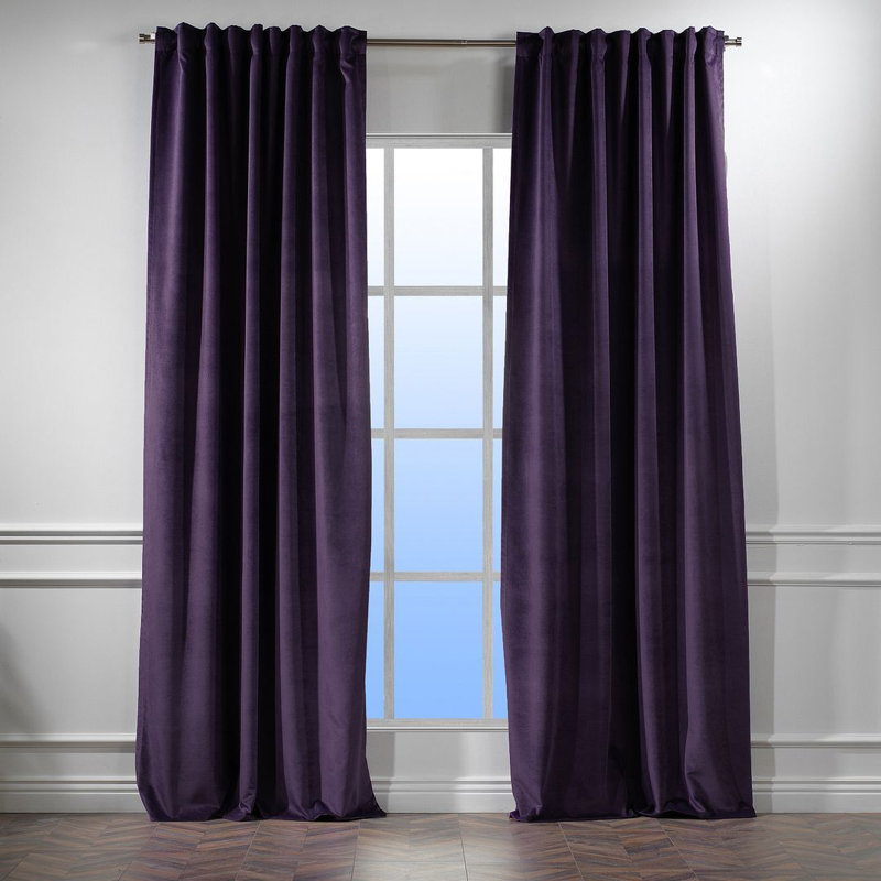 Blackout Single Curtain Panel, Rebeccapurple, 130cm Width x 145cm Drop