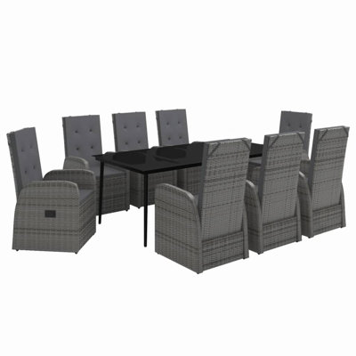Rectangular 8 - Person Lounge Dining with Cushions