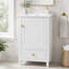 Meuble-lavabo de salle de bain avec tablette de rangement et porte à fermeture en douceur