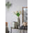 White Ceramic Flower Vase With Green Floral Pattern And Small Handles-1810856065-1810856070