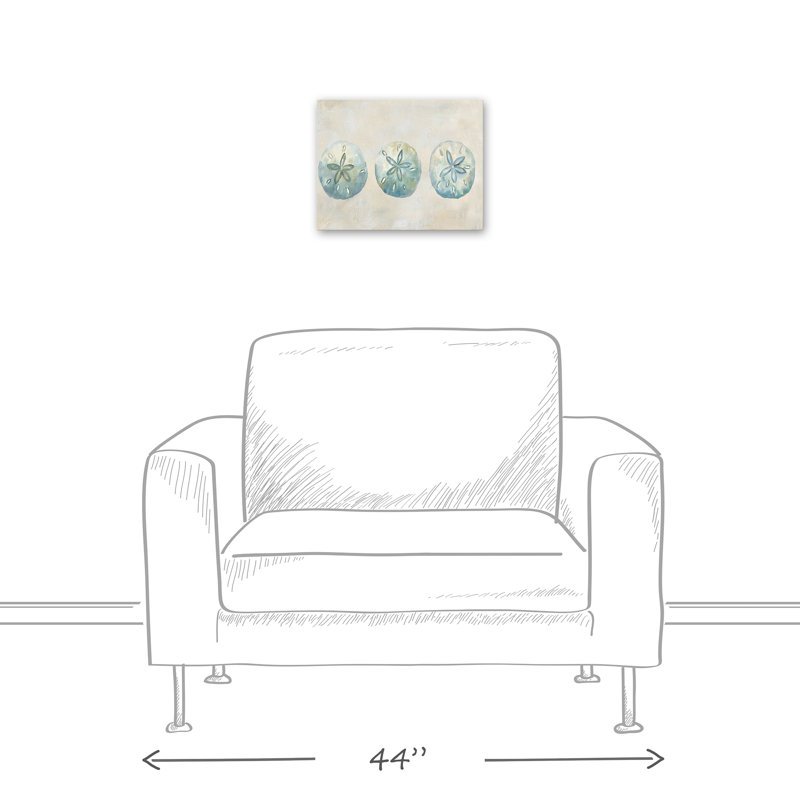 Sand Dollars sur toile, H 11 po x l 14 po x P 1,25 po