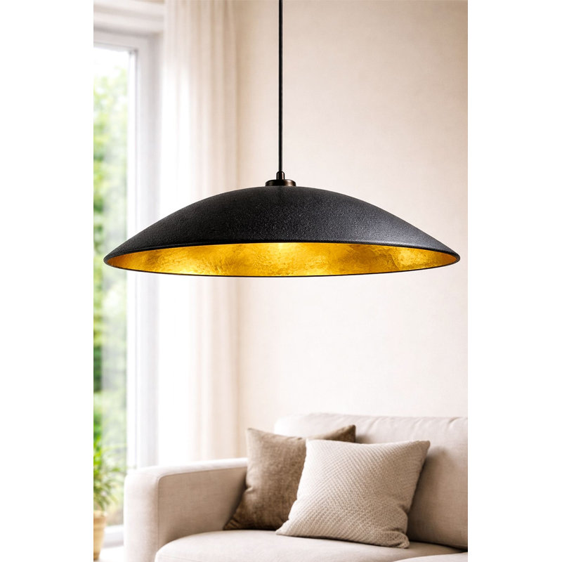 Lustre, H 20,47 po x l 20,47 po x P 9,06 po, Black, Noir, 1 niveau, Une lumière, 133 V