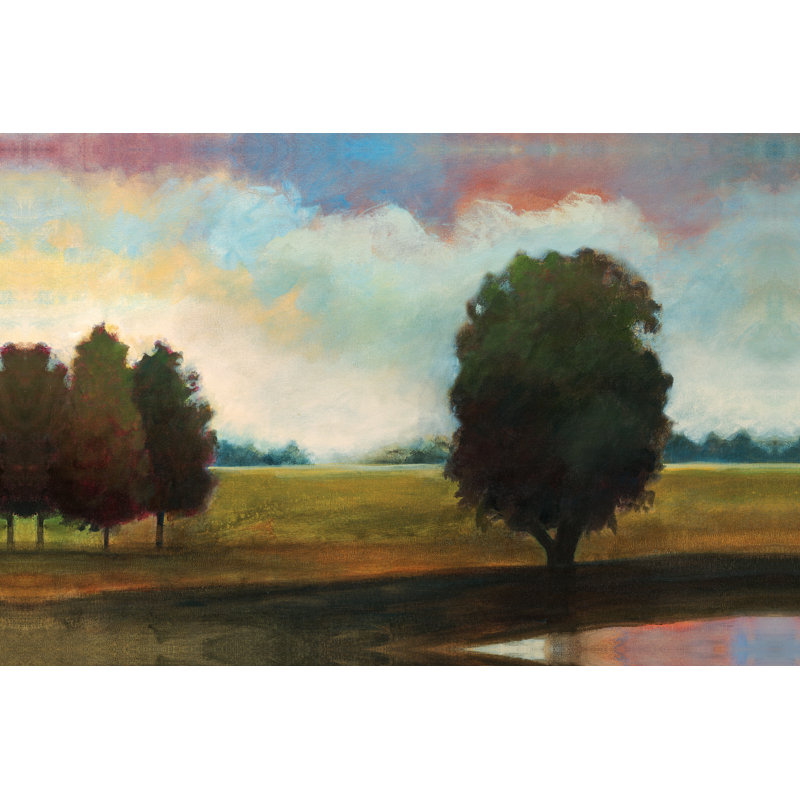 Late Evening Light - Wrapped Canvas Painting, 30cm H x 46cm W x 3.8cm D