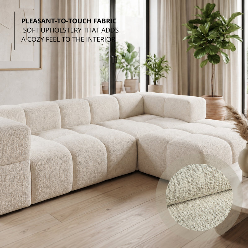 Rudalph 3 Seater Sectional, Right Hand Facing