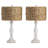 26.5" Resin Table Lamp With Tan Shade