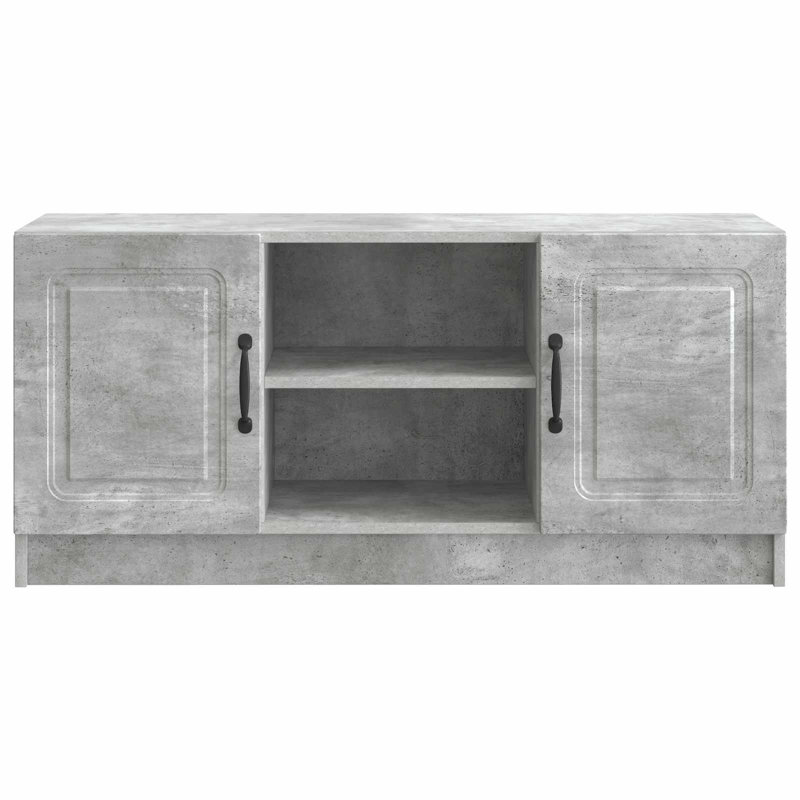 Unfinished TV Stand, 47cm H x 102cm L x 34.5cm W, Concrete Grey