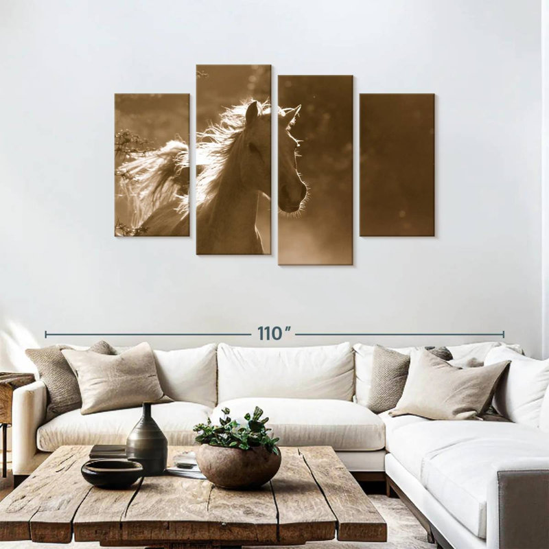 Cheval sauvage d'Arabie, H 48 po x l 75 po