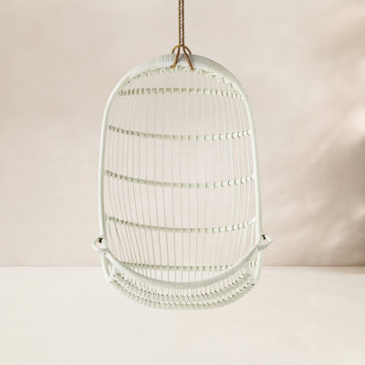 Riviera Rattan Hanging Chair - White