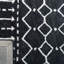 Tapis noir en laine / viscose touffeté à la main Lina-1795700493