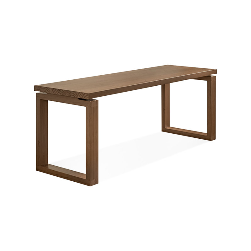 Bureaux rectangulaires bruns en bois massif, H 29,53 po x l 78,74 po x P 23,62 po