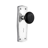 Prairie Plate with Decorative Keyhole and Black Porcelain Door Knob