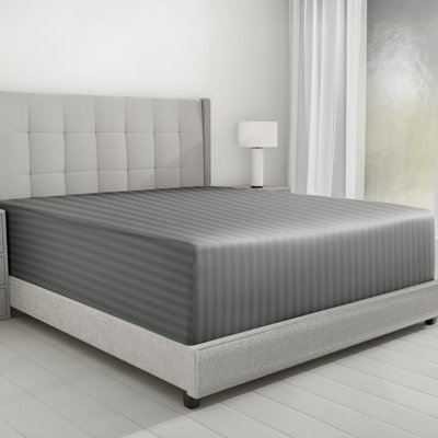 Microfiber Striped Fitted Sheet