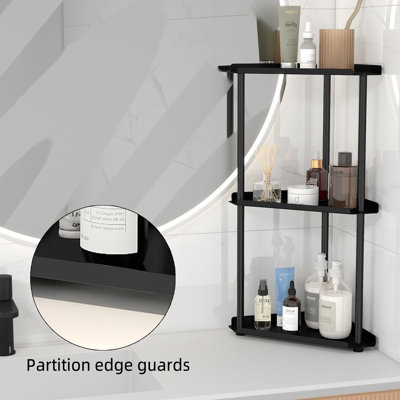 3 Tier Corner Bathroom Counter Organizer, Countertop Corner Shelf,Makeup Organizer And Storage For Bathroom