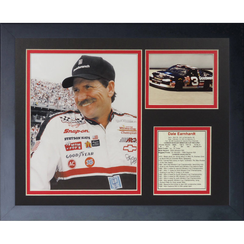 "NASCAR Dale Earnhardt, reproduction de photo encadrée