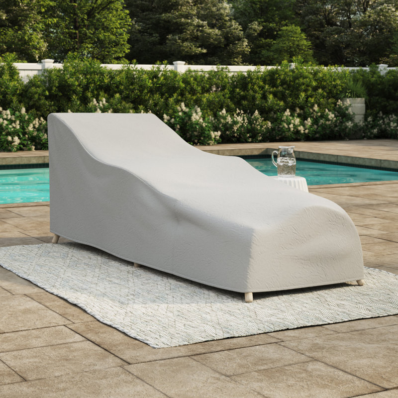 Outdoor Patio Chaise Lounge Cover, Gray, 30" H x 27" W x 78" D