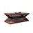 Retro Nut-Brown Solid Wood Rectangular Coffee Table