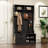 Hall Tree With 6 Hooks,Coat Hanger, Entryway Bench, Storage Bench,For Entrance, Hallwa,Black