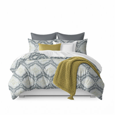 Grantham Slate Duvet Cover & 2 Shams Set California King