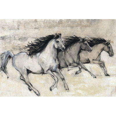 Horses in Motion II by Timothy O' Toole - 1 Piece Wrapped Canvas Painting