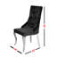 Chaise de salle à manger Black Velvet Lilly (ensemble de 2) avec pieds chromés