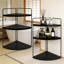 Étagère de coin à 3 niveaux, support de comptoir peu encombrant pour salle de bain, cuisine, meuble-lavabo, bureau, assemblage facile avec outil inclus
