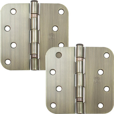 4" Ball-Bearing Door Hinges, 5/8" Radius Corner