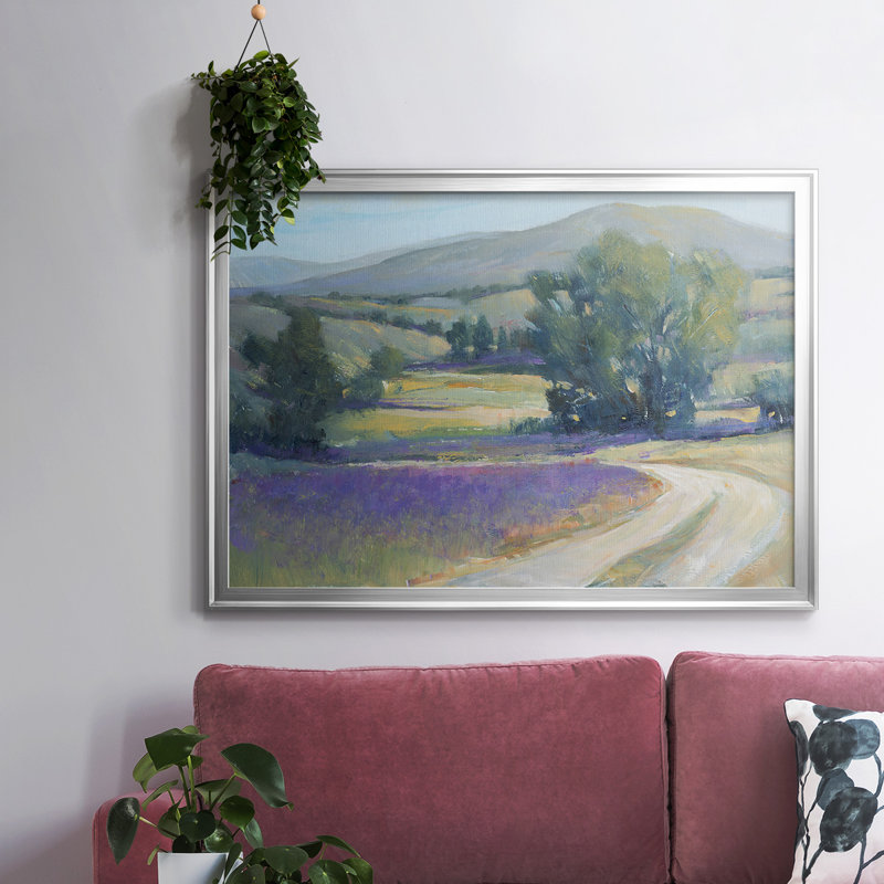 Lavender Meadow I, reproduction d'art sur toile, H 18 po x l 26 po x P 1,5 po, Argent