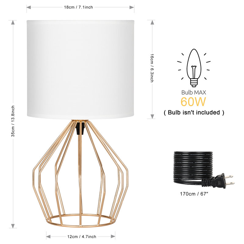Stony Metal Table Lamp, Gold