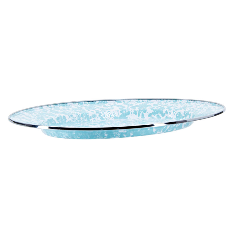 Sea Glass Earthenware Platter, Sea Glass