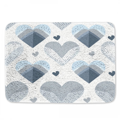 Tapis de bain à motif de cœur