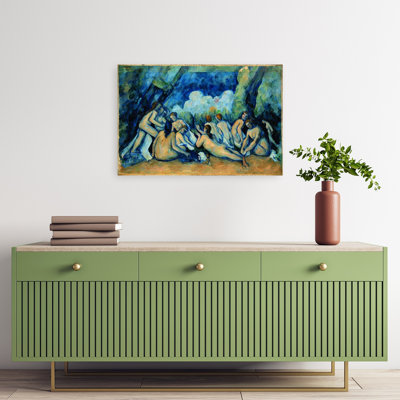 The Bathers Classic Traditional Contemporary Spring Wall Art Print by Paul Cezanne - Wrapped Canvas Print