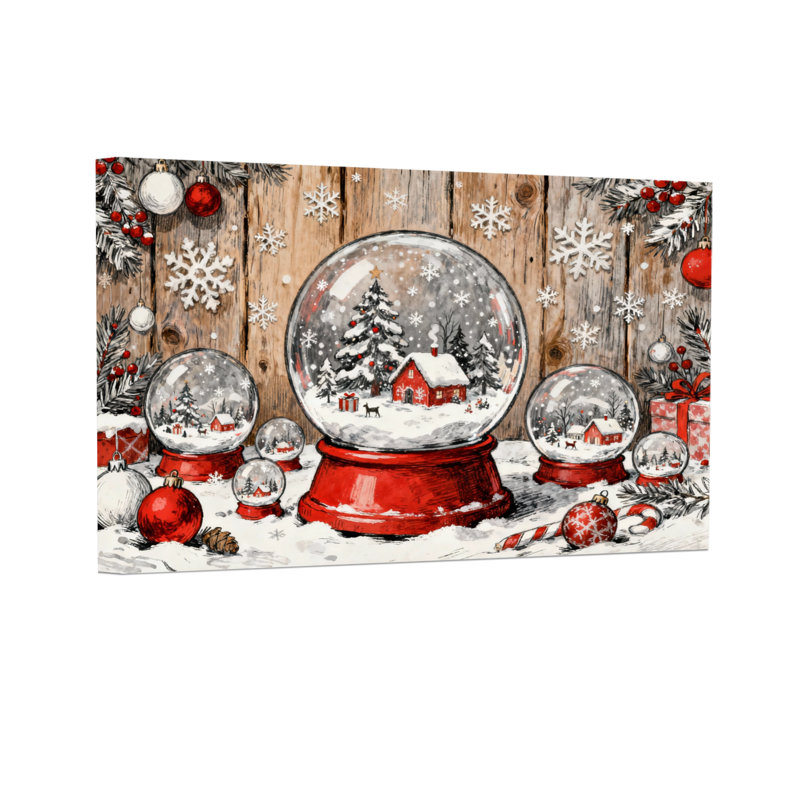Christmas Christmas Snow Globe Winter Scene Pattern