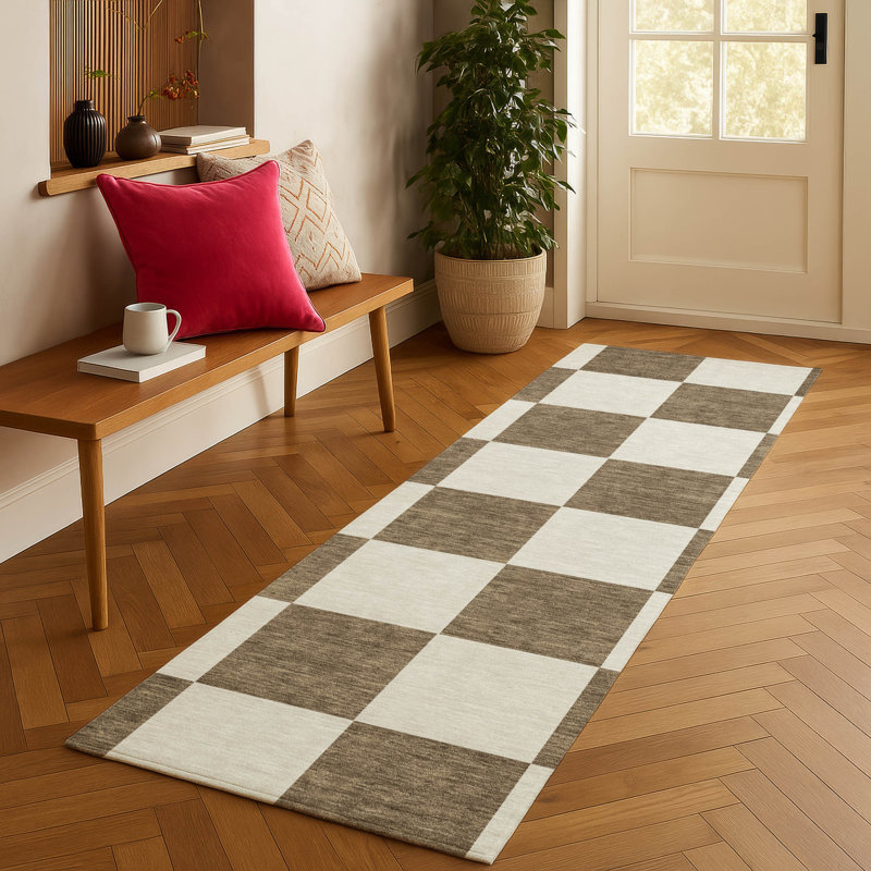 Machine Washable Indoor/Outdoor Micelotta ACN2345 Geometric Rug, Runner 2'3" x 7'6"
