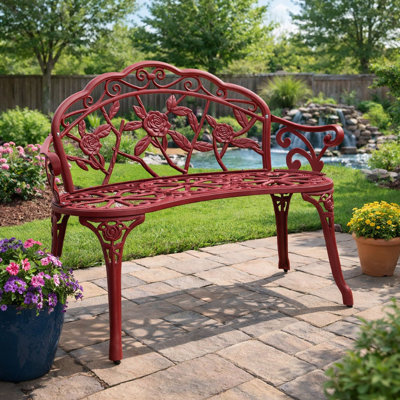 Banc de jardin en métal pour 2 personnes