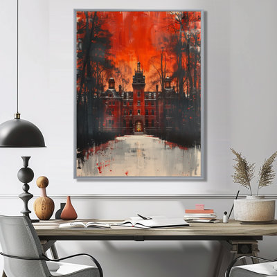 Rouge, rouge, automne, Campus, College Hall, bâtiment - Art collégial et universitaire
