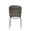 Chaises de patio peu encombrantes, ensemble moderne en rotin gris pour les repas en plein air