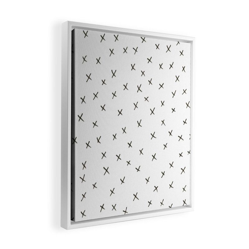 Impression sur toile, "One-of-a-kind original" par social proper-Floater frame, H 20 po x l 16 po x P 3 po, Cadre blanc