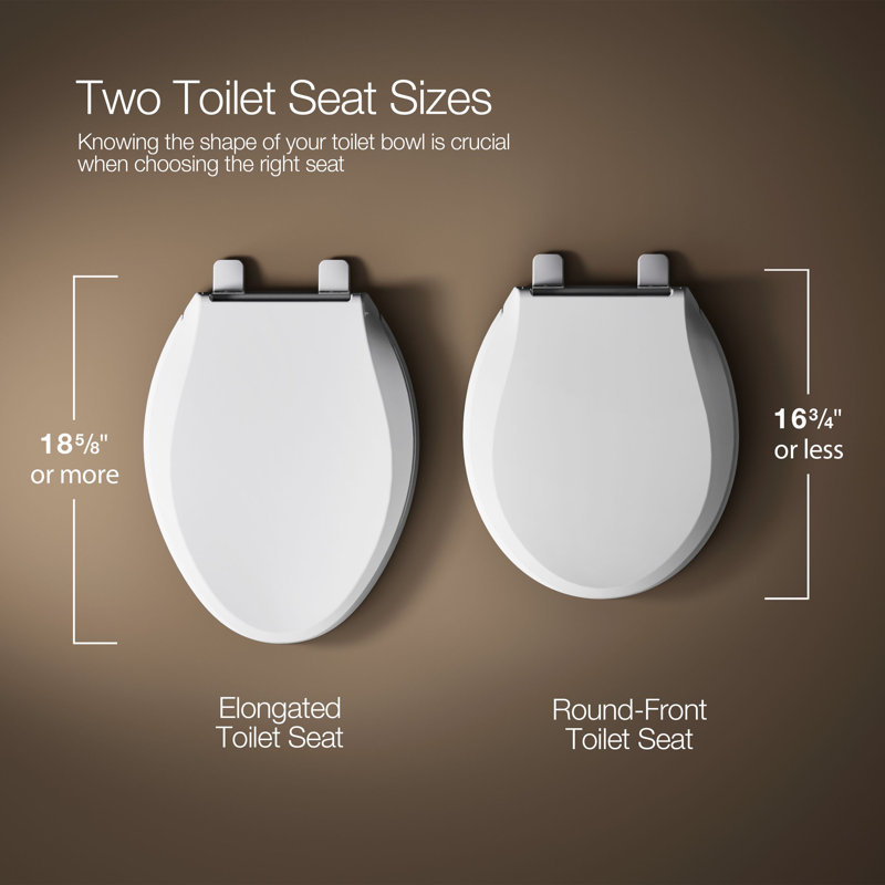 Brevia Toilet Seat with Quick-Release Hinges and Grip-Tight Bumpers, Cashmere, Elongated