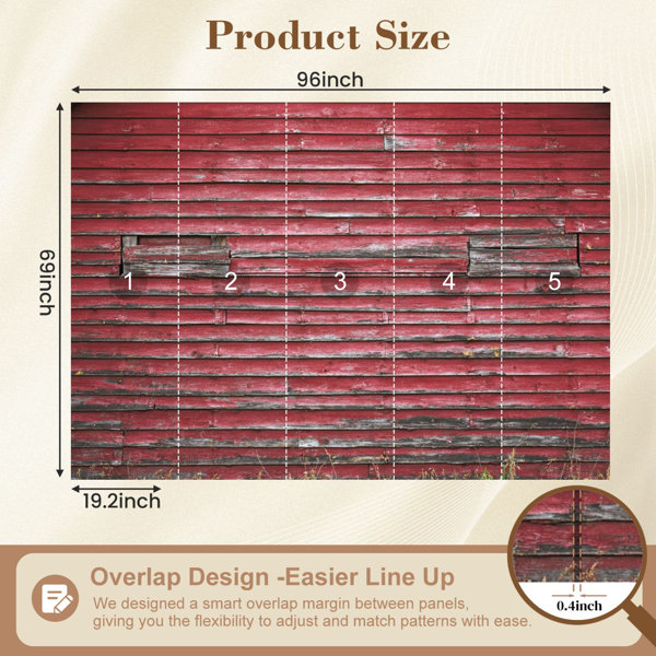 Red Barrel Studio Peel and Stick Wallpaper red wood barn new england ...